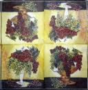 087 Grapes - 3-ply - Cypress - 33x40 cm - Künstler